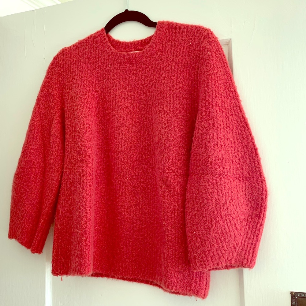 Velvet brand pink sweater with bell sleeves